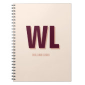 Minimalistisches Burgundy Rosa Personalisiertes Mo Notizblock (Vorderseite)