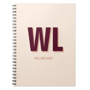 Minimalistisches Burgundy Rosa Personalisiertes Mo Notizblock