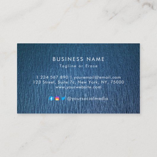 Minimalistisches Business Design mit benutzerdefin Terminkarte (Rückseite)