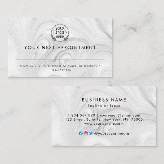 Minimalistisches Business Design mit benutzerdefin Terminkarte (Vorne/Hinten)