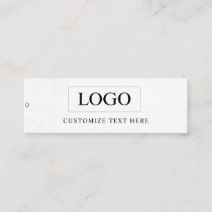 Minimalistisches Business-Logo-Kleidungslabel Anhä Mini Visitenkarte