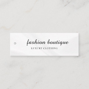 Minimalistisches Business-Logo-Kleidungslabel Anhä Mini Visitenkarte
