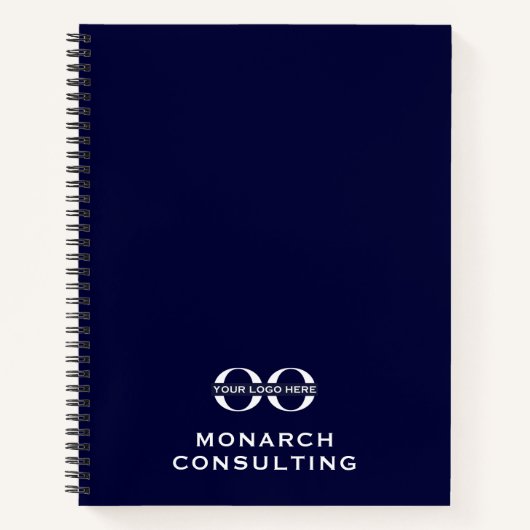 Minimalistisches Business-Notebook mit Logo Notizblock (Vorderseite)