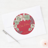 Minimalistisches Business Personalisiert Happy Hol Runder Aufkleber (Umschlag)