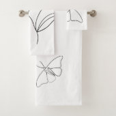 Minimalistisches Butterfly-Badetuch-Set Badhandtuch Set (Insitu)