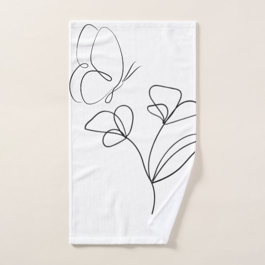 Minimalistisches Butterfly-Badetuch-Set Badhandtuch Set (Handtuch)