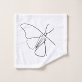 Minimalistisches Butterfly-Badetuch-Set Badhandtuch Set (Waschlappen)