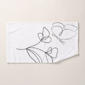 Minimalistisches Butterfly-Badetuch-Set Badhandtuch Set (Handtuch)