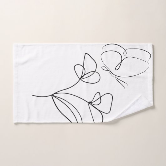 Minimalistisches Butterfly-Badetuch-Set Badhandtuch Set (Handtuch)