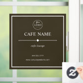 Minimalistisches Cafe Restaurant Schild Name Logo (Zuhause)