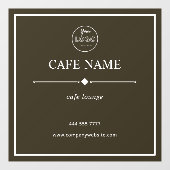 Minimalistisches Cafe Restaurant Schild Name Logo (Blatt)