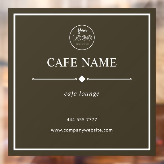 Minimalistisches Cafe Restaurant Schild Name Logo (Blatt 2)