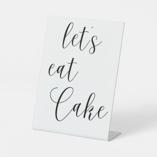 Minimalistisches Cake Sign Sockelschild (Vorderseite)
