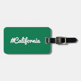 Minimalistisches California Hashtag - naturgemäß I Gepäckanhänger