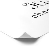 Minimalistisches Calligraphy Wedding Bar Menu Post Poster (Ecke)