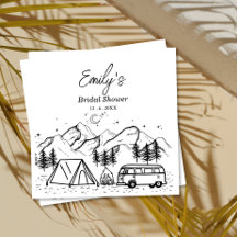 Minimalistisches Camp Bridge-Brautparty