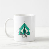 Minimalistisches Camping-Design "Simple Life" Kaffeetasse (Links)
