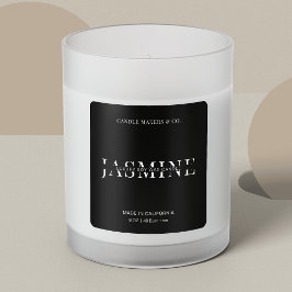 Minimalistisches Candle Square Label Personalisier Quadratischer Aufkleber