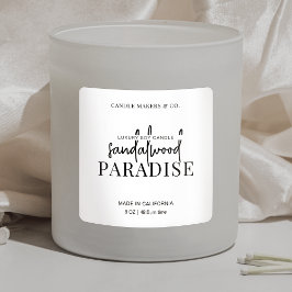 Minimalistisches Candle Square Quadratischer Aufkleber