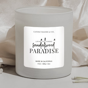 Minimalistisches Candle Square Quadratischer Aufkleber