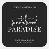 Minimalistisches Candle Square Quadratischer Aufkleber (Vorderseite)