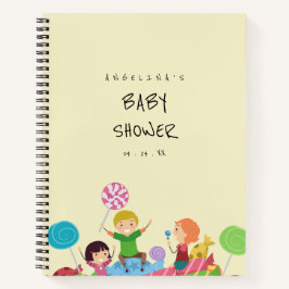 Minimalistisches Candy Baby Shooter-Geschenkpapier Notizblock