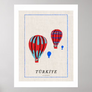 Minimalistisches Cappadocia-Plakat - Türkiye Souve Poster