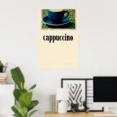 Minimalistisches Cappuccino-Kaffee-Poster Moderne Poster (Heimbüro)