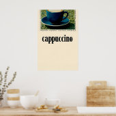 Minimalistisches Cappuccino-Kaffee-Poster Moderne Poster (Küche)