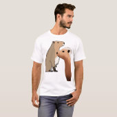 Minimalistisches Capybara-Seitenprofil - Pastell-K T-Shirt (Vorne ganz)