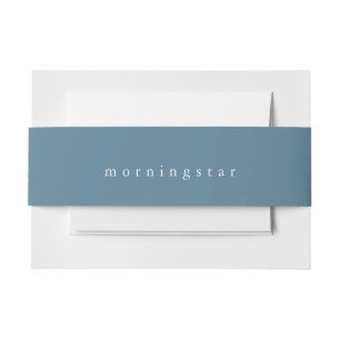 Minimalistisches Cerulean Blue Einladungsbanderole