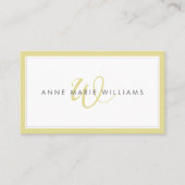 Minimalistisches Chartreuse-Script mit zweifacher Visitenkarte (Vorderseite)