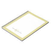 Minimalistisches Chartreuse-Zwei-Rahmen-Monogramm  Notizblock (Linke Seite)