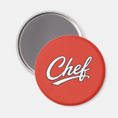 Minimalistisches Chef-Schrift-Typografie-Design Magnet (Vorderseite/Rückseite)