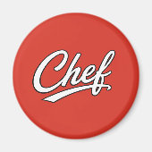 Minimalistisches Chef-Schrift-Typografie-Design Magnet (Vorne)