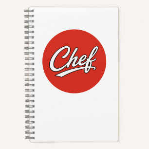 Minimalistisches Chef-Schrift-Typografie-Design Notizblock