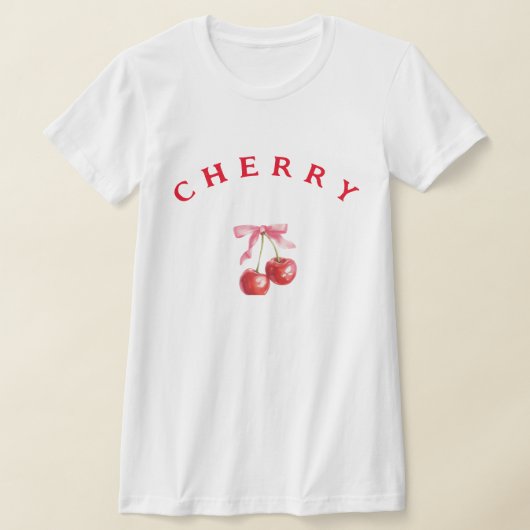 Minimalistisches Cherry-Shirt Frau T-Shirt (Ablage )
