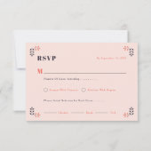 Minimalistisches Chic-Ästhetik-Elegant RSVP Karte (Rückseite)