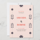 Minimalistisches Chic-Ästhetik-Elegant Save The Date (Vorderseite)