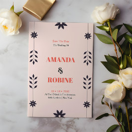 Minimalistisches Chic-Ästhetik-Elegant Save The Date