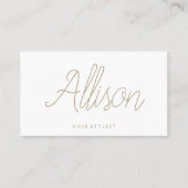 Minimalistisches Chic Elegante Kalligrafie-Skript Visitenkarte (Vorderseite)