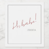 Minimalistisches Chic-Skript für den einfachen Gal Weinetikett (Einzelnes Label)