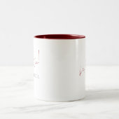 Minimalistisches Chic-Skript für den einfachen Gal Zweifarbige Tasse (Mittel)