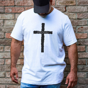 Minimalistisches, Christliches Stein-Kreuzlicht T-Shirt