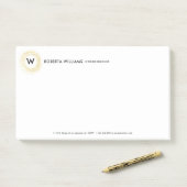 Minimalistisches Circle-Logo für Glitzer Post-it Klebezettel (Auf Schreibtisch)