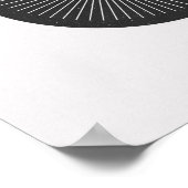 Minimalistisches Circulus Iris Schwarz-Weiß-Poster Poster (Ecke)