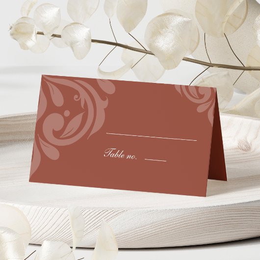 Minimalistisches Classic Damask Foto Sienna Hochze Platzkarte