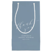 Minimalistisches Classic Dusty Blue Brautparty Dan Kleine Geschenktüte (Vorderseite)