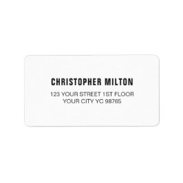 Minimalistisches Classic-Elegantes White Label Adressaufkleber