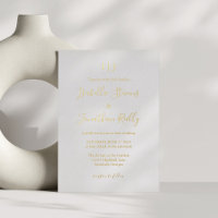 Minimalistisches Classic Monogram Wedding White Go